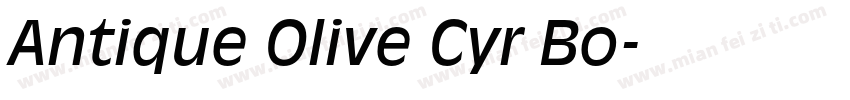Antique Olive Cyr Bo字体转换